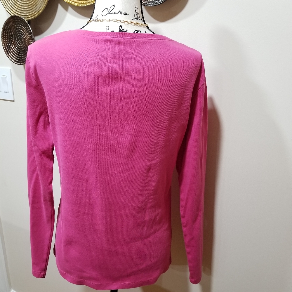 TOMMY HILFIGER V-Neck Sweater Color Pink, SIZE XL/TG. - Picture 7 of 14